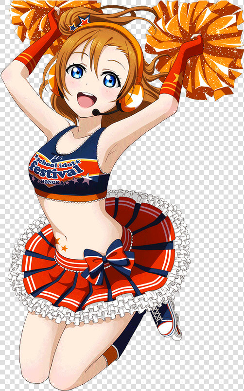 Love Live Cheerleader Honoka   Png Download   Love Live Honoka Cheerleader  Transparent PngTransparent PNG