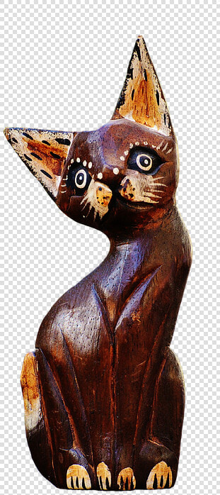 Cat  Abstract  Brown  Wood  Cute  Sweet  Funny  Figure   Black Cat  HD Png DownloadTransparent PNG