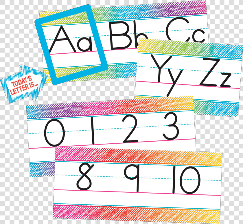 Colorful Scribble Alphabet Line Bulletin Board   Confetti Teacher Created Resources Decorated Classroom  HD Png DownloadTransparent PNG