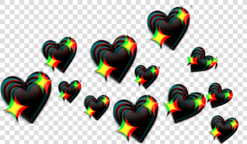  crown  collar  glitch  black  heart  hearts  blackcrown   Aesthetic Transparent Heart Crown Png  Png DownloadTransparent PNG
