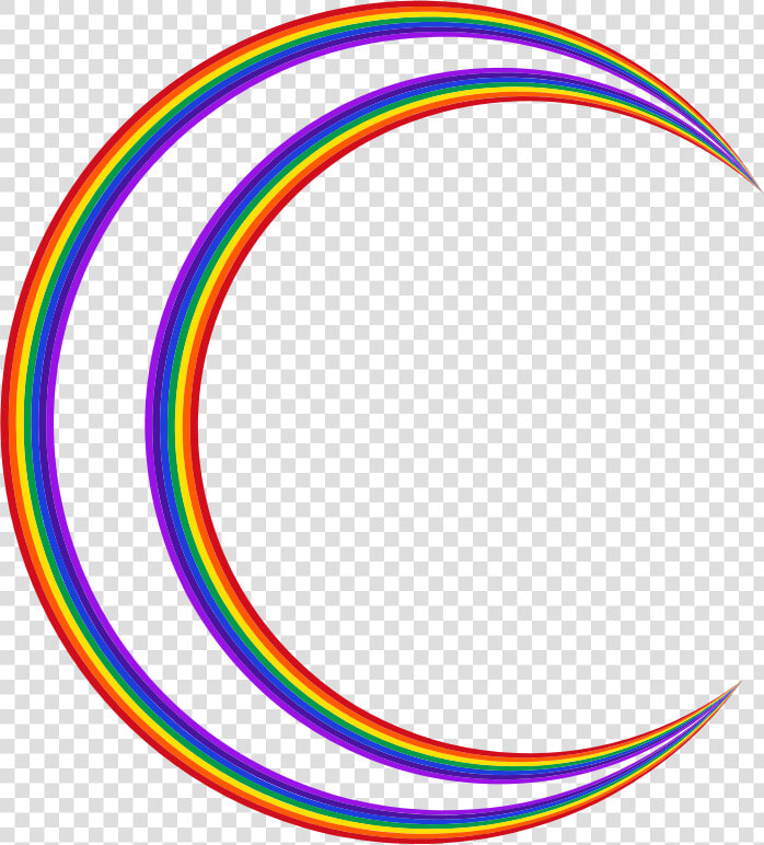 Crescent Moon Rainbow   Clipart Rainbow Crescent Moon  HD Png DownloadTransparent PNG