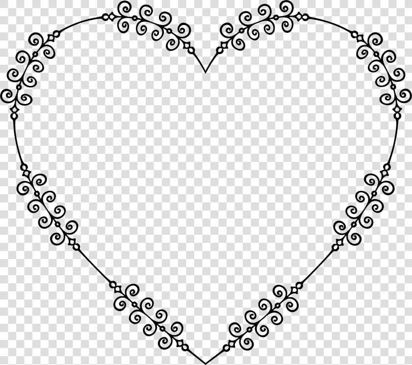 Flourish Heart Frame Clip Arts   Heart  HD Png DownloadTransparent PNG
