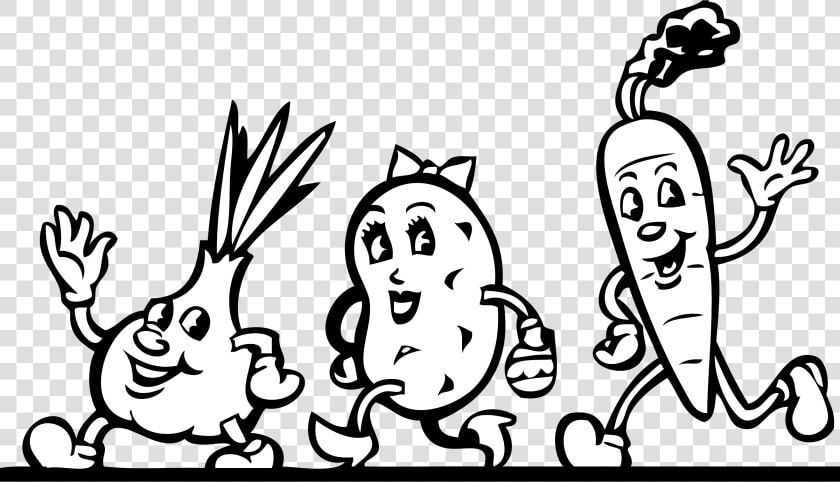 Clipart   Veggies B amp w   Black And White Nutrition  HD Png DownloadTransparent PNG