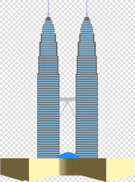 Skyscraper Clipart Architecture Building   Twin Towers Malaysia Clipart  HD Png DownloadTransparent PNG