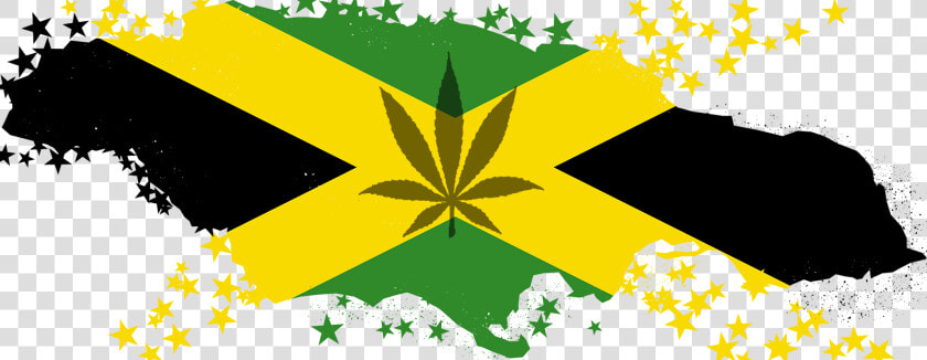 Marijuana And Flag Map Of Jamaica   Jamaica Map Cannabis  HD Png DownloadTransparent PNG
