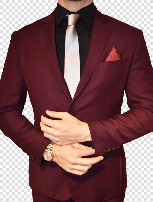 Maroon Suit And Tie  HD Png DownloadTransparent PNG