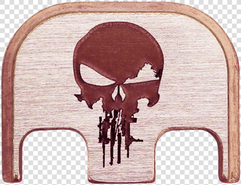 Rifle Skull Copper Brushed Finish Back Plate   Plywood  HD Png DownloadTransparent PNG