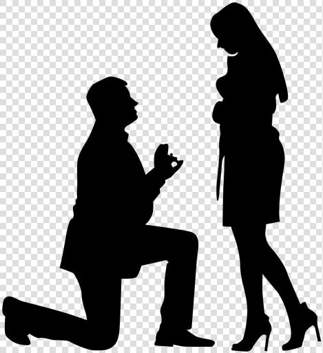 Propose  Ring  Engagement  Proposal  Wedding  Love   Love Clipart Black And White  HD Png DownloadTransparent PNG