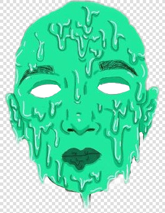  halloween  melting  mask  mintgreen  happyhalloween   Stiker Grime Art  HD Png DownloadTransparent PNG