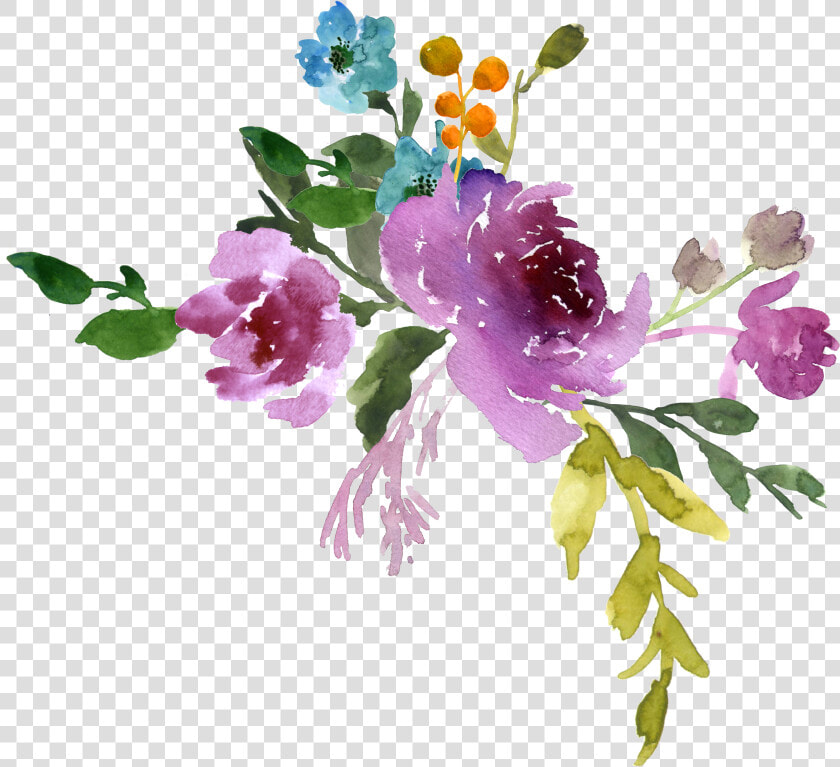 Watercolor Flowers Blue Png   Purple Watercolor Flowers Png  Transparent PngTransparent PNG