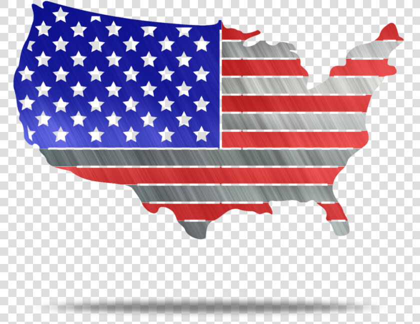 Usa Metal Conus Flag Metal Wall Art   Png Download   Map Of The United States With Flag  Transparent PngTransparent PNG