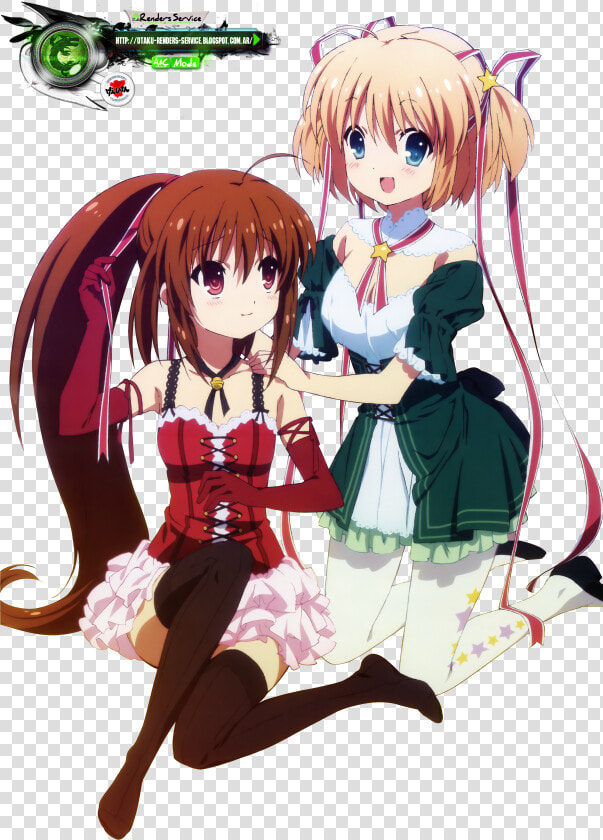 Rin Komari X mas Png   Little Busters Komari And Saya  Transparent PngTransparent PNG