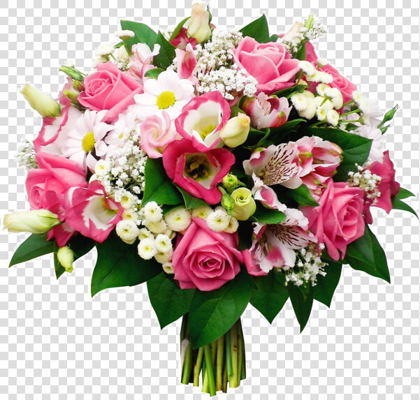 Tube Bouquet De Fleurs Rose Et Blanche   Bouquet De Fleurs Happy Birthday  HD Png DownloadTransparent PNG