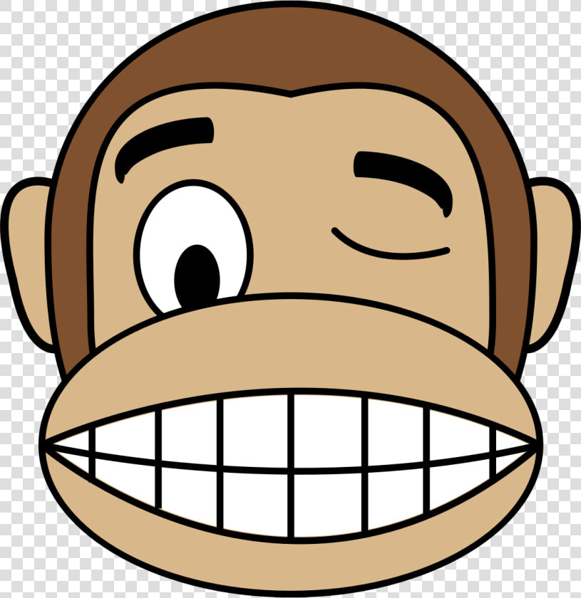 Wink Face Clip Arts   Monkey Mouth Clipart  HD Png DownloadTransparent PNG