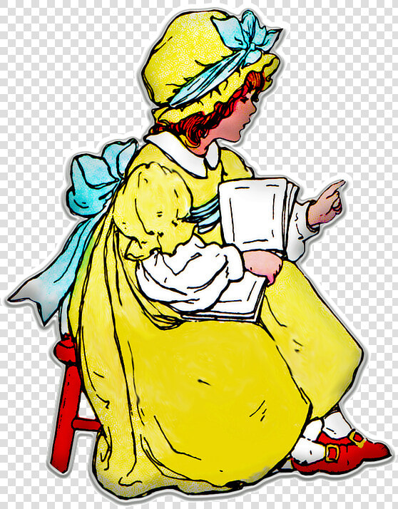 Vintage Girl  School  Retro  Education  Child  Old   Tell Story  HD Png DownloadTransparent PNG