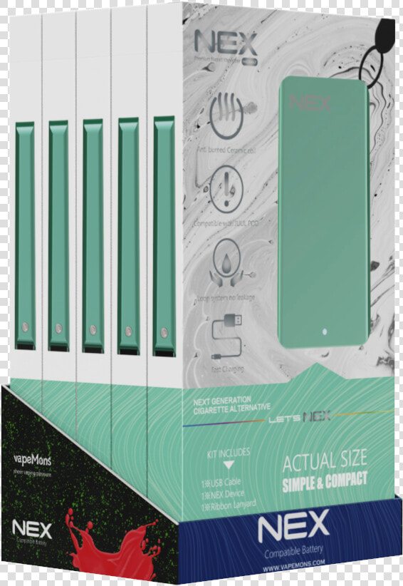 Vapemons Nex Vape Pod Battery Starter Vape Kit Pod   Paper  HD Png DownloadTransparent PNG