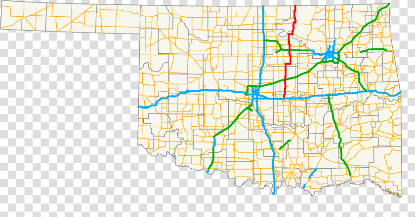 Transparent Curvy Road Png   Cimarron Turnpike On Oklahoma Map  Png DownloadTransparent PNG
