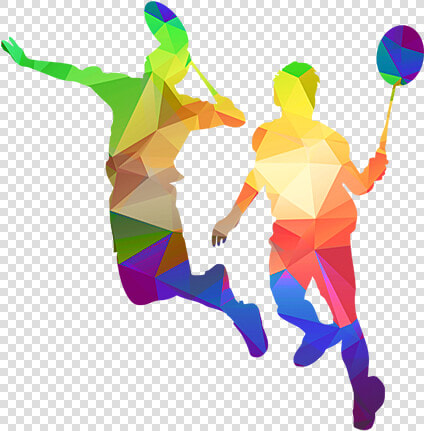 Sport Silhouette Figures Png Download   Badminton  Transparent PngTransparent PNG