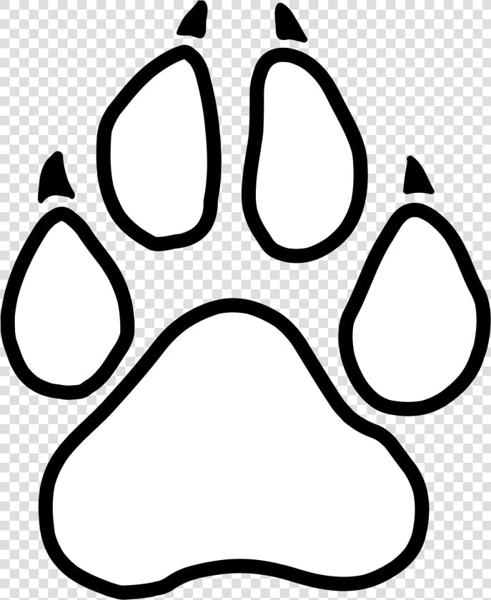 Graphic Of A Little Paw Print   Clip Art Panther Paw  HD Png DownloadTransparent PNG
