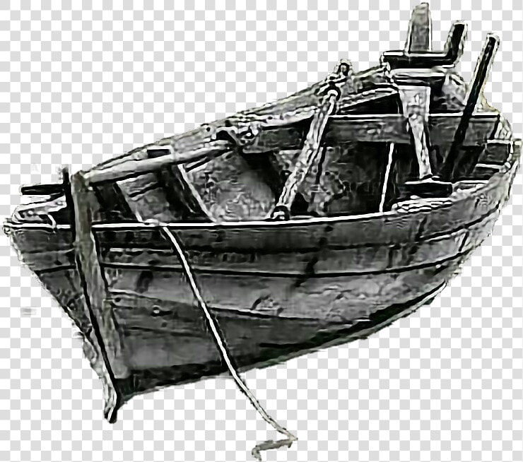  ftestickers  sailing  wooden  boat  sea   Drawing  HD Png DownloadTransparent PNG