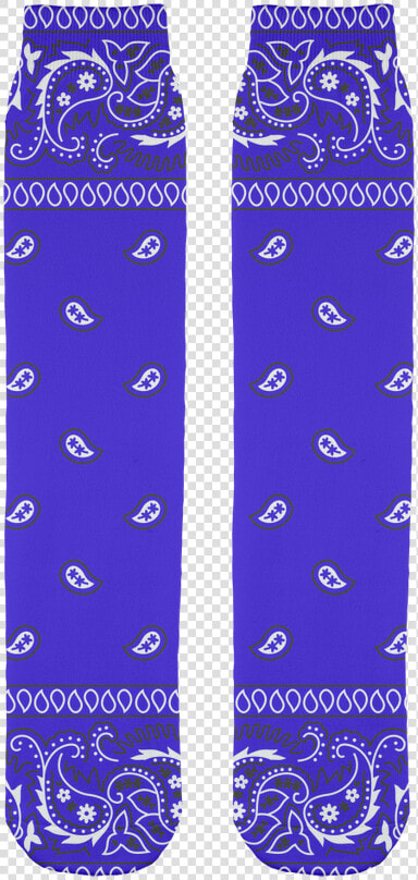 Royal Blue Bandana Print Socks  Unisex  Blue    Tie  HD Png DownloadTransparent PNG