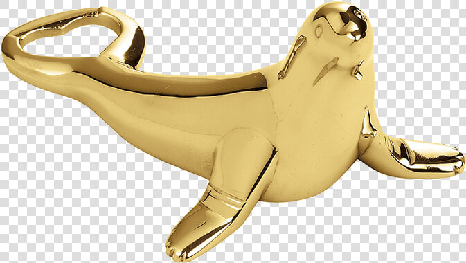 Seal Bottle Opener Gold   Gold Plated Bottle Opener  HD Png DownloadTransparent PNG