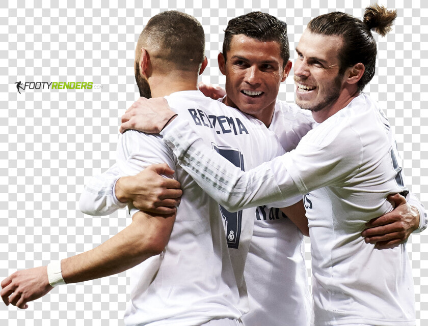 Karim Benzema  Cristiano Ronaldo  amp  Gareth Bale Render   Bale Benzema Cristiano Png  Transparent PngTransparent PNG