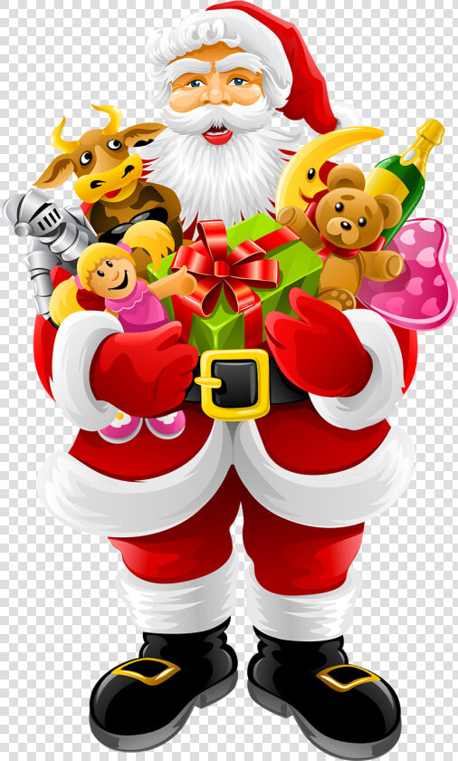 Santa Claus Holding Gifts Png Image   Christmas Festival Png Images Download  Transparent PngTransparent PNG