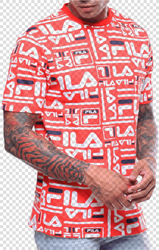 Fila Men  39 s Charlie Logo Print T Shirt  HD Png DownloadTransparent PNG