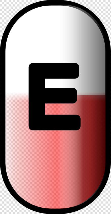 White Red E Pill Svg Clip Arts   Clip Art  HD Png DownloadTransparent PNG