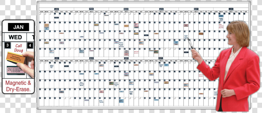 Large Calendar Dry Erase Board Implausible 365 Day   Annual Calendar White Board  HD Png DownloadTransparent PNG
