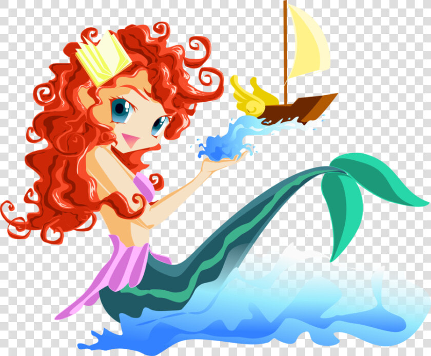 La Petite Sirene Kawaii By Messire william  adorable    Illustration  HD Png DownloadTransparent PNG