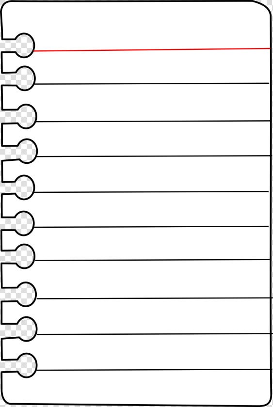 Notebook Paper Template   Png Download   Notebook Page Clipart Black And White  Transparent PngTransparent PNG