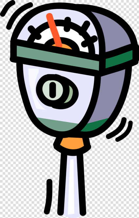 Vector Illustration Of Parking Meter Used To Collect  HD Png DownloadTransparent PNG