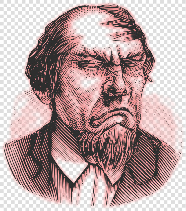 Neurasthenic Man   Old Grumpy Man Drawing  HD Png DownloadTransparent PNG