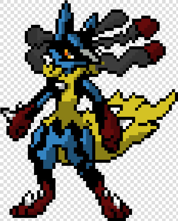 Lucario Pokemon Pixel Art   Png Download   Méga Lucario Pixel Art Lucario  Transparent PngTransparent PNG