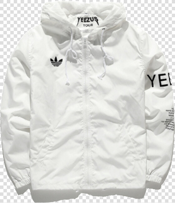 Front Of Yeezus Windbreaker White   White Yeezy Windbreaker Jacket  HD Png DownloadTransparent PNG