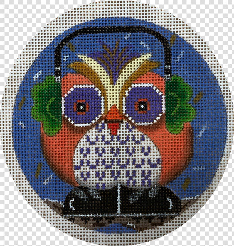 Owl In Earmuffs   Needlework  HD Png DownloadTransparent PNG