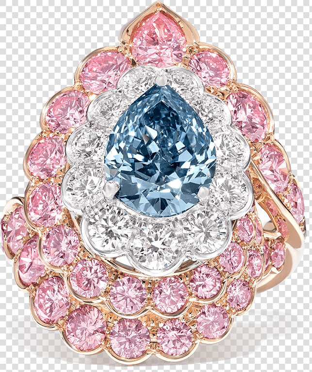 Blue Diamond And Pink Diamond Ring High Jewellery   High Jewelry Pink Diamond  HD Png DownloadTransparent PNG