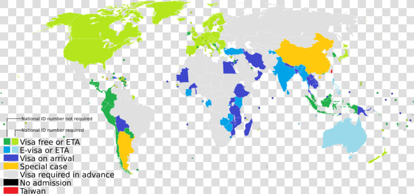 Visa Taiwan   World Map  HD Png DownloadTransparent PNG