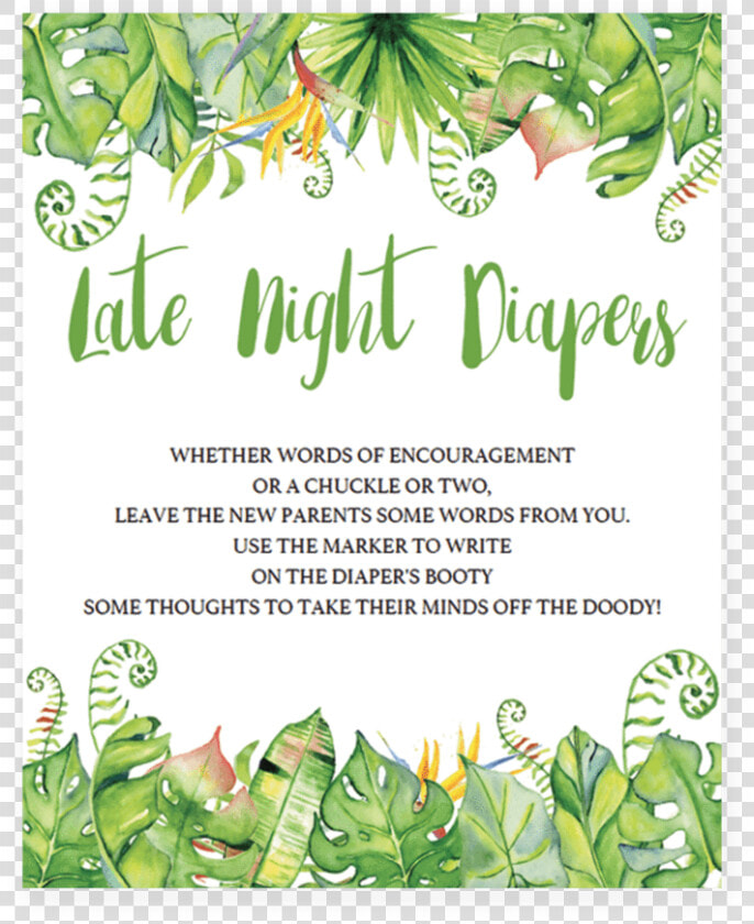 Greenery Vector Green Leaf   Baby Shower Late Night Diaper Thoughts  HD Png DownloadTransparent PNG