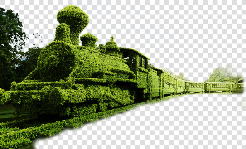  train  topiary  garden  locomotive  transportation   Topiary Train  HD Png DownloadTransparent PNG