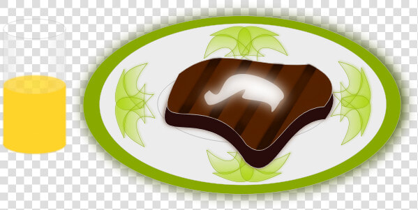 Vector Illustration Of Steak And Orange Juice Meal   Chocolate  HD Png DownloadTransparent PNG