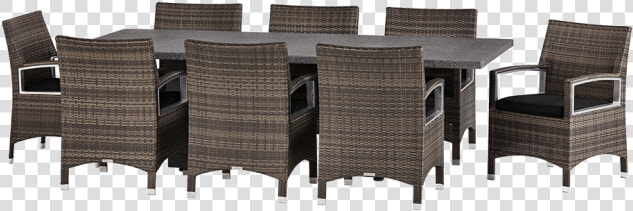 Contempo 9 Piece Dining Setting   Wicker  HD Png DownloadTransparent PNG