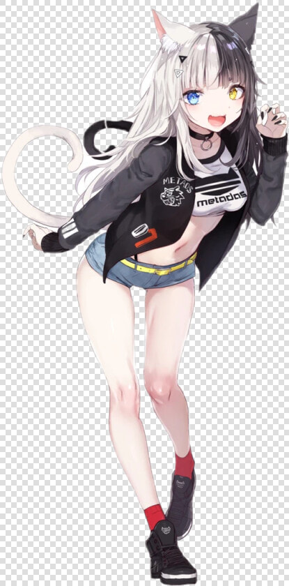  anime  animegirl  neko  nekogirl  cat  cute  kawaii   Cute Punk Anime Girl  HD Png DownloadTransparent PNG