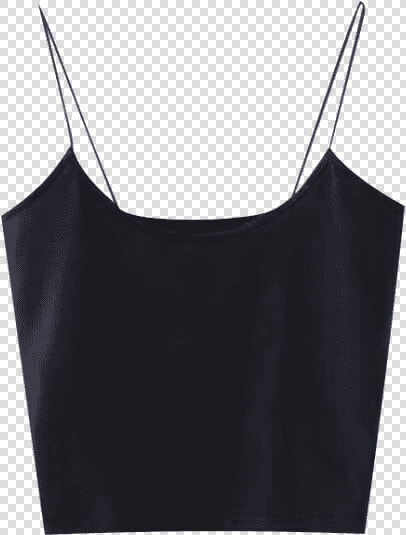 Spaghetti Strap Black Crop Top  HD Png DownloadTransparent PNG