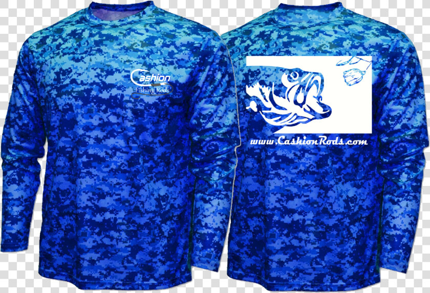 Performance Fishing Shirt Camo Blue   Blue Camo Fishing Shirts  HD Png DownloadTransparent PNG