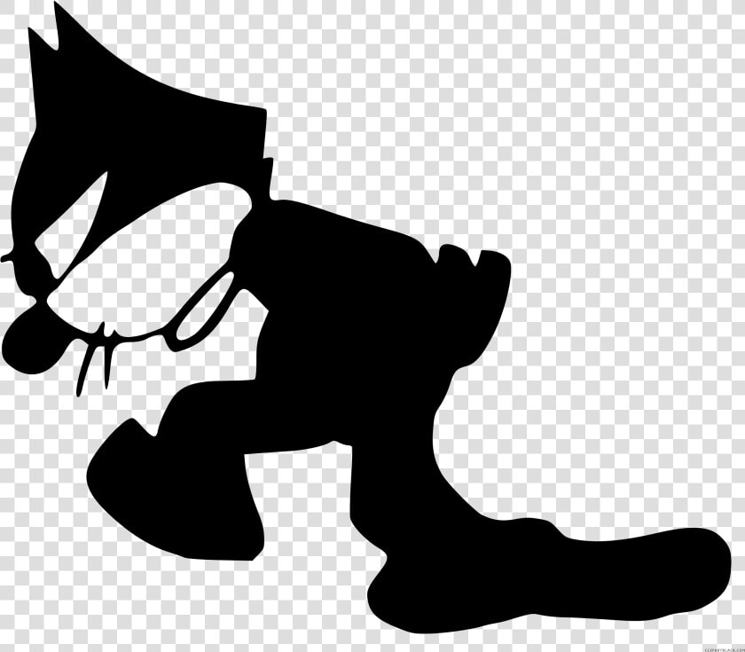 Black And White Cat Animal Free Black White Clipart   Felix The Cat Pace  HD Png DownloadTransparent PNG