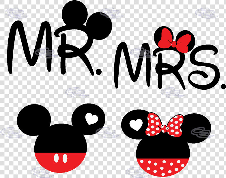 Mickey Minnie Mouse Head Mr Mrs With Big Ears   Minnie And Mickey Head  HD Png DownloadTransparent PNG
