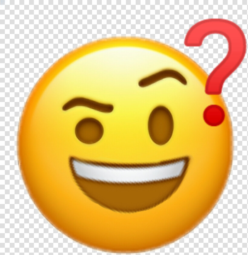  emoji That Moment When You Dont Understand Something   Смайлик С Поднятой Бровью  HD Png DownloadTransparent PNG